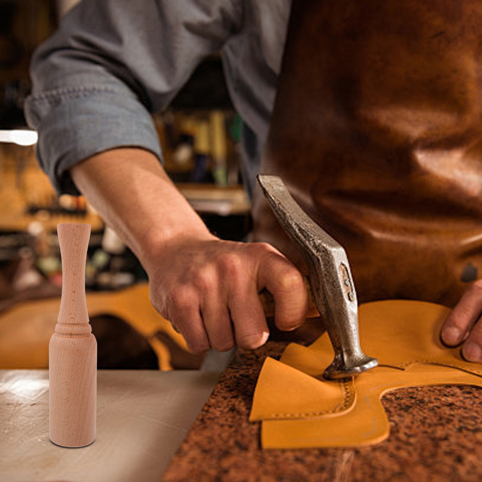 Martelo de Madeira de Faia com - Leatherwork Mallet avaliação e preço